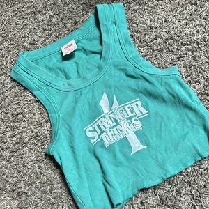 PACSUN‎ Stranger Things Green Baby Tank Size Small